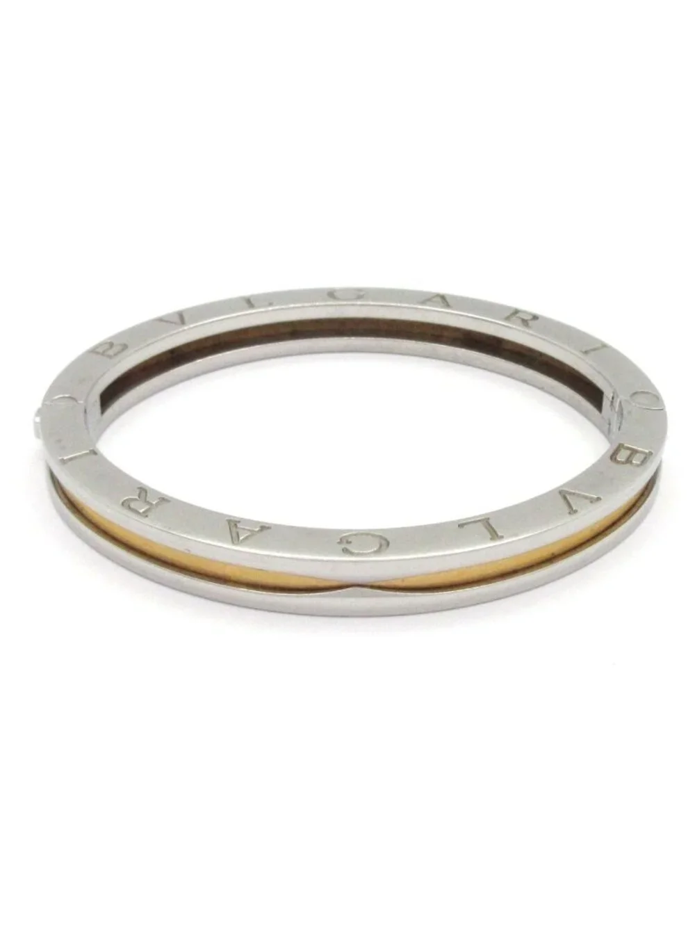 Bvlgari Bangle Silver Yellow Gold Bracelet